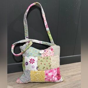 Handmade Patchwork Floral Shoulder Handbag